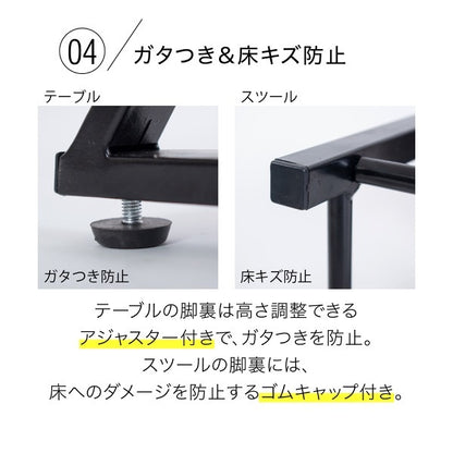 折りたたみ2wayダイニングセット 2人用 幅90cm バタフライテーブル＆スツール2脚省スペース＆多機能