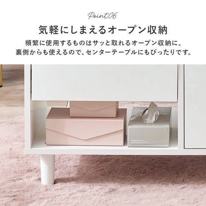 ドレッサーテーブル 2way コスメ収納 大型ミラー ロータイプ 化粧台 低め床座り対応