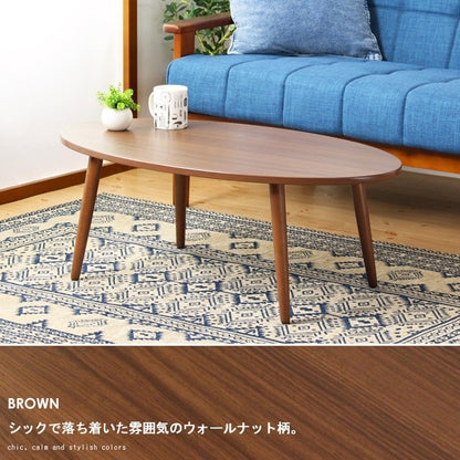 ローテーブル 楕円形 90×50cm 北欧 センターテーブル おしゃれ リビング ナチュラル