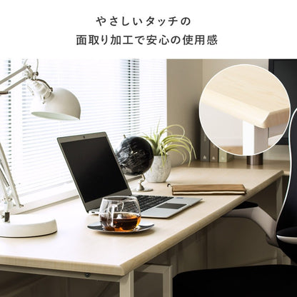 デスク 幅160cm ロング 2人用 カウンター下 アジャスター付き シンプル テレワーク