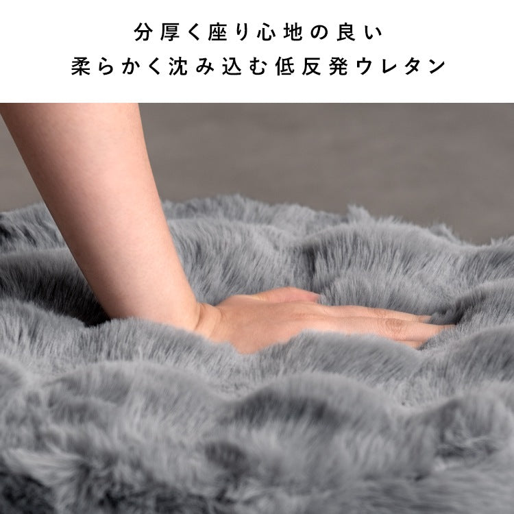 クッション 極厚 厚さ12cm 低反発ウレタン スクエア ラウンド ふわとろ 椅子 ソファ 床置き
