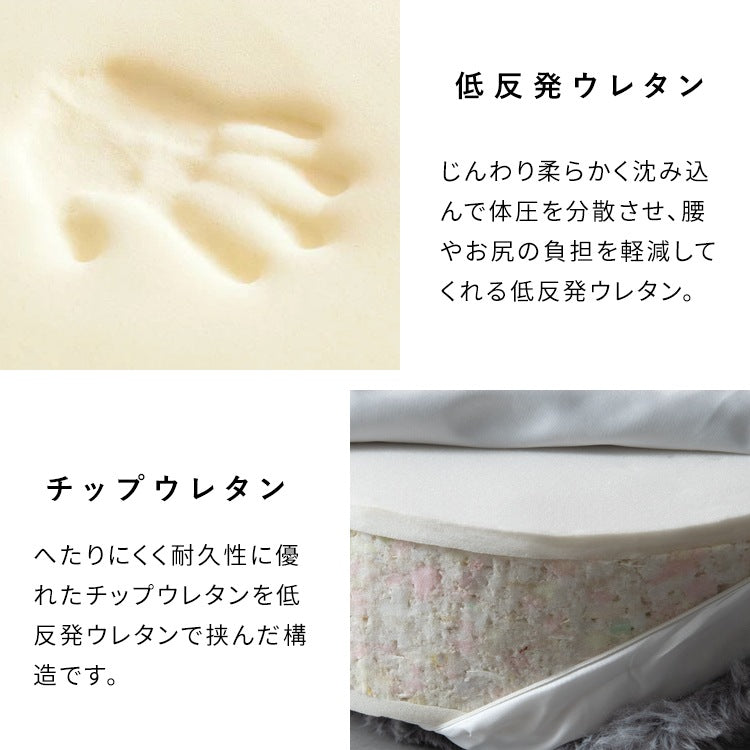 クッション 極厚 厚さ12cm 低反発ウレタン スクエア ラウンド ふわとろ 椅子 ソファ 床置き