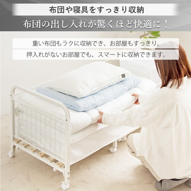 布団収納ラック すのこ 伸縮82147cm 押し入れ クローゼット 通気性 カビ防止