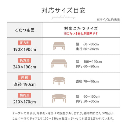 こたつ布団 190×240cm ぽこぽこ ラビットファー調 薄掛け 洗える おしゃれ 長方形