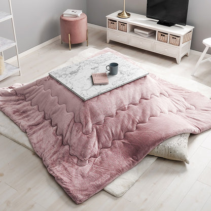 こたつセット 75×60cm メレンゲタッチ薄掛け布団 大理石柄テーブル オールシーズン