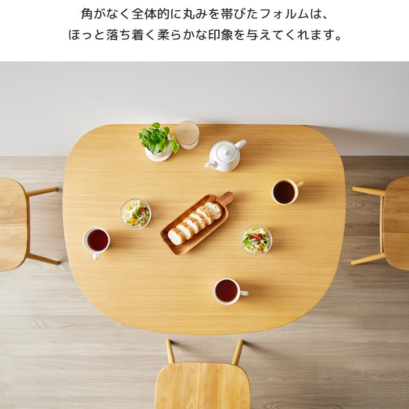 ダイニングテーブル 半円形 幅115cm 壁寄せ カフェ風 北欧 省スペース 2人用