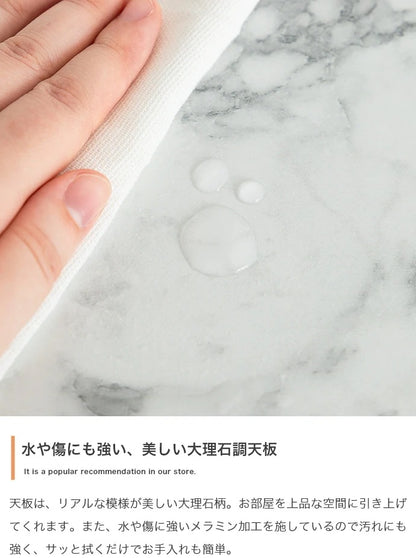 テレビ台 ローボード 幅110cm ホワイト 大理石柄 ゴールド 引き出し収納 おしゃれ