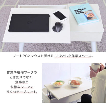 3WAYリフティングドレッサーテーブル 昇降式・収納付き 多機能3WAYデザイン＆組立簡単