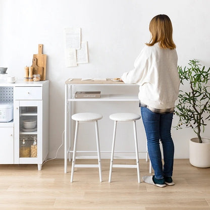 カウンターテーブル スツール2脚セット 幅90cm コンセント USB付き ハイテーブル スタンディングデスク