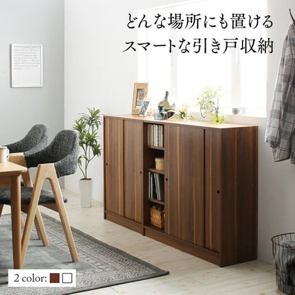 棚 どんな場所にも置ける スマート 引き戸収納 幅45 奥行30