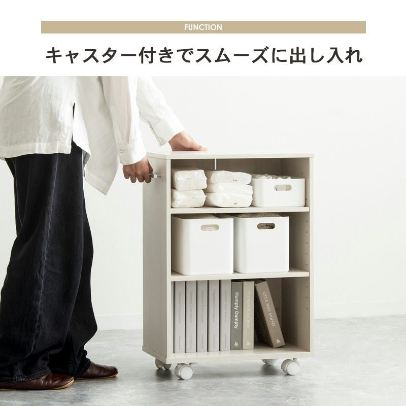 押入れ／クローゼット収納ラック 奥行45cm 選べる幅3サイズ (19/25/38cm) すきま収納