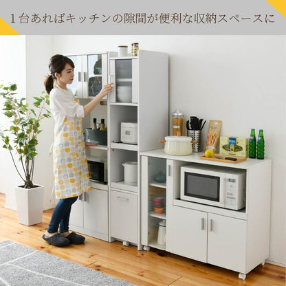 すき収納ラック 幅33cm 隙間収納 キッチン ミニ 食器棚 スリムラック キッチンラック ハイタイプ