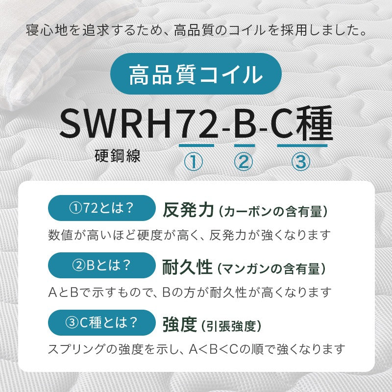 シングルマットレス リバーシブル 両面ポケットコイル 3Dメッシュ 通気性 高反発 寝返り 一人暮らし