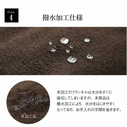 極厚ラグ 190×190cm 撥水 6層フランネル 保温 アルミシート内蔵 厚手 床暖房対応 冬 暖か
