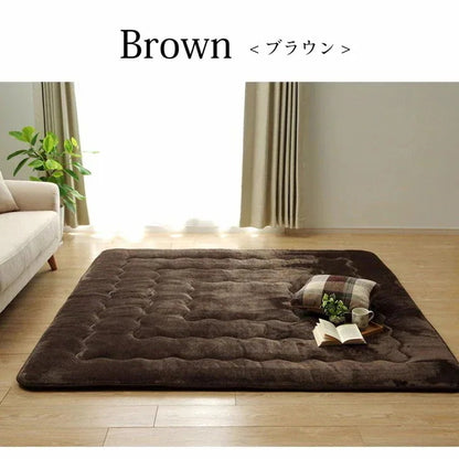 極厚ラグ 190×260cm 撥水 6層フランネル 保温 アルミシート内蔵 厚手 床暖房対応 冬 暖か