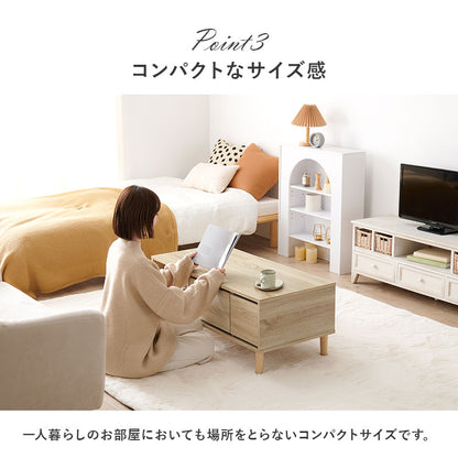 コスメテーブル 大判ミラー 幅95cm ロータイプ 収納多数 ドレッサー 化粧台 ローテーブル兼用