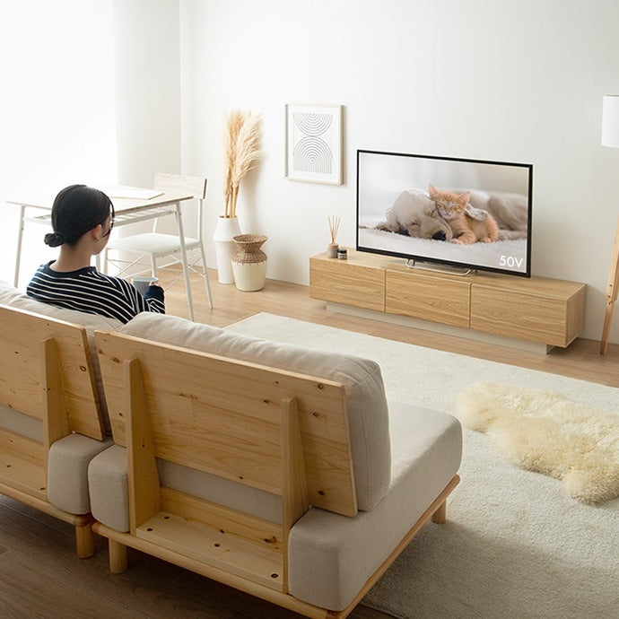 テレビ台 ローボード 幅150cm フラットデザイン 引き出し多数 ノイズレス シンプルモダン