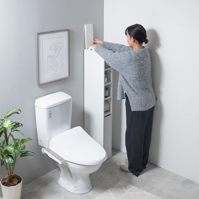 スリムトイレ収納 すきま収納 フラットデザイン 幅15cm 省スペース