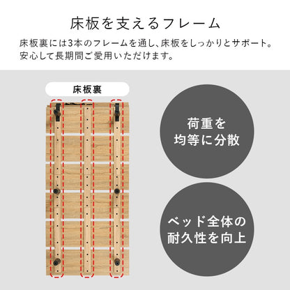 シングルベッド マットレス付き コンセント付き 木目調 スチール 高耐久 ボンネルコイル 一人暮らし 新生活