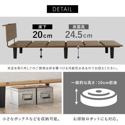 シングルベッド ポケットコイルマットレス付き コンセント付き 木目調 スチール 高耐久 一人暮らし 新生活