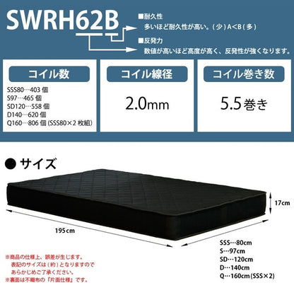ダブルベッド＋高反発ブラックマットレスセット 棚付き コンセント付き 引き出し RUES