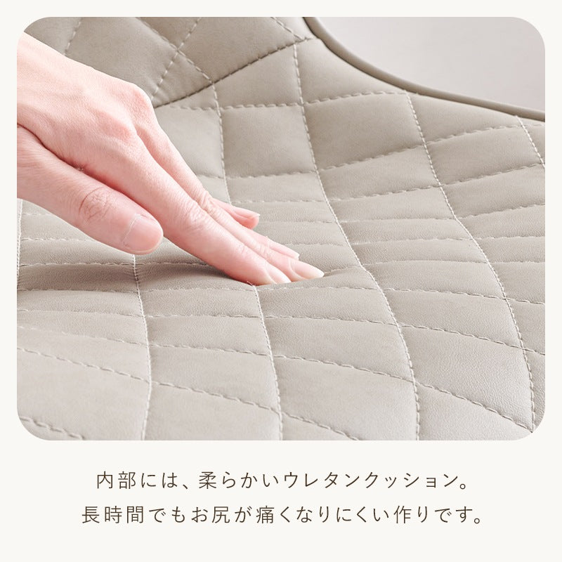 デスクチェア オフィスチェア 昇降式 回転式 低め設計 PVCレザー ベロア調 ダイヤ柄 コンパクト