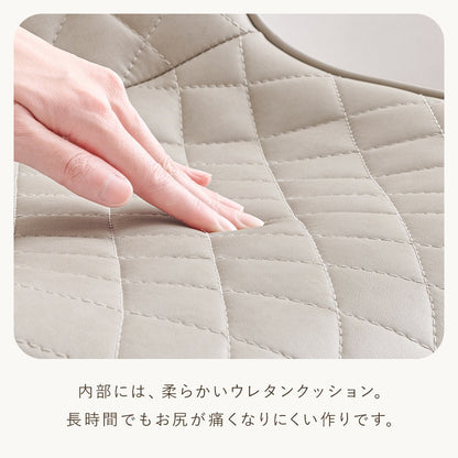 デスクチェア オフィスチェア 昇降式 回転式 低め設計 PVCレザー ベロア調 ダイヤ柄 コンパクト