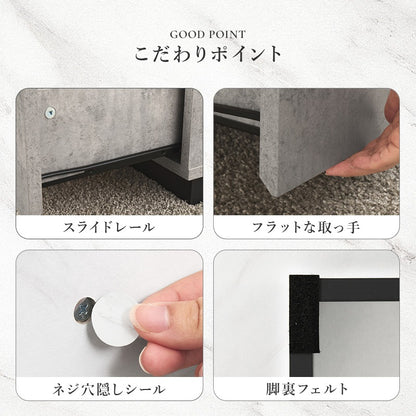 センターテーブル 90×90cm ローテーブル 石目調 引き出し2杯 撥水 収納 スタイリッシュ リビング