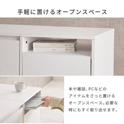 ドレッサーテーブル LED女優ミラー 幅95cm コスメ収納 ロードレッサー 白 メイク収納