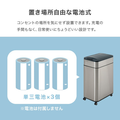 ゴミ箱 センサー式 自動開閉 50L 45Lゴミ袋対応 キャスター付き 大容量 おしゃれ ダストボックス