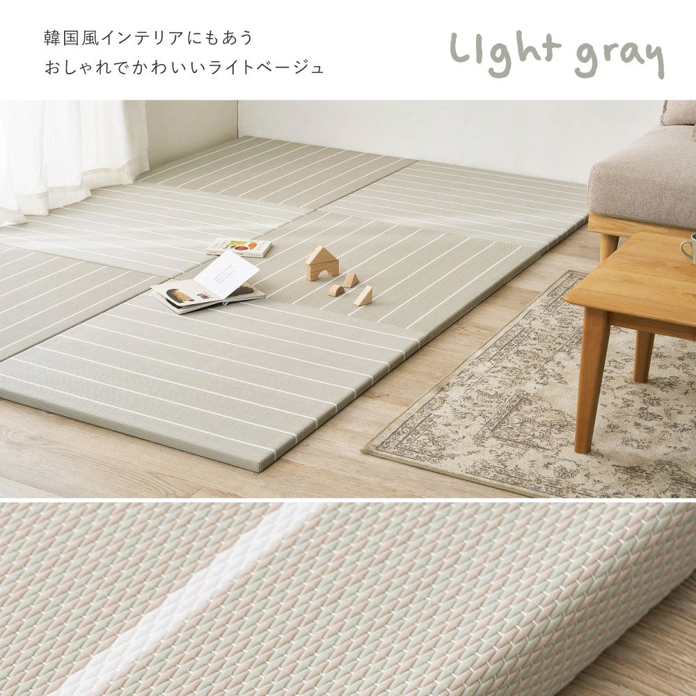 置き畳 6枚セット ライン入り 82×82cm パステルカラー 耐水 軽量 キッズスペース 小上がり
