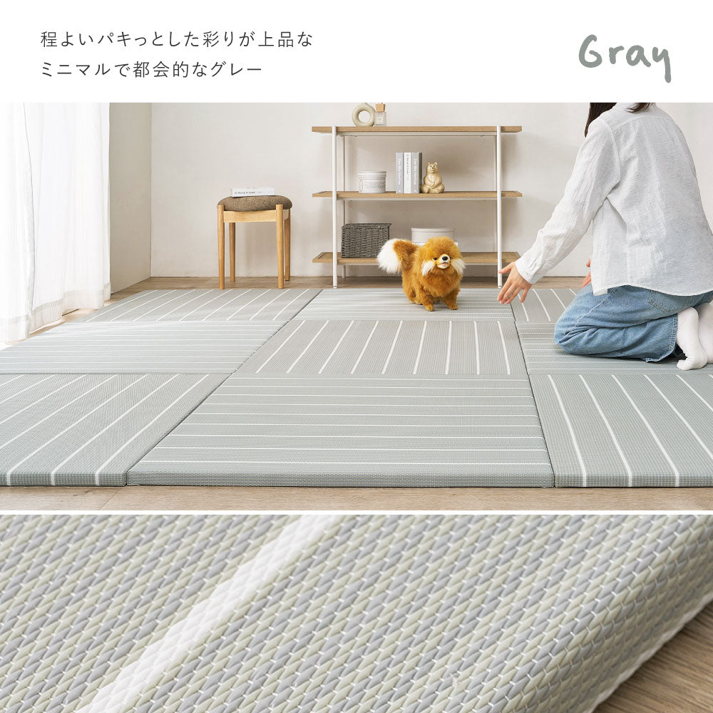 置き畳 6枚セット ライン入り 82×82cm パステルカラー 耐水 軽量 キッズスペース 小上がり