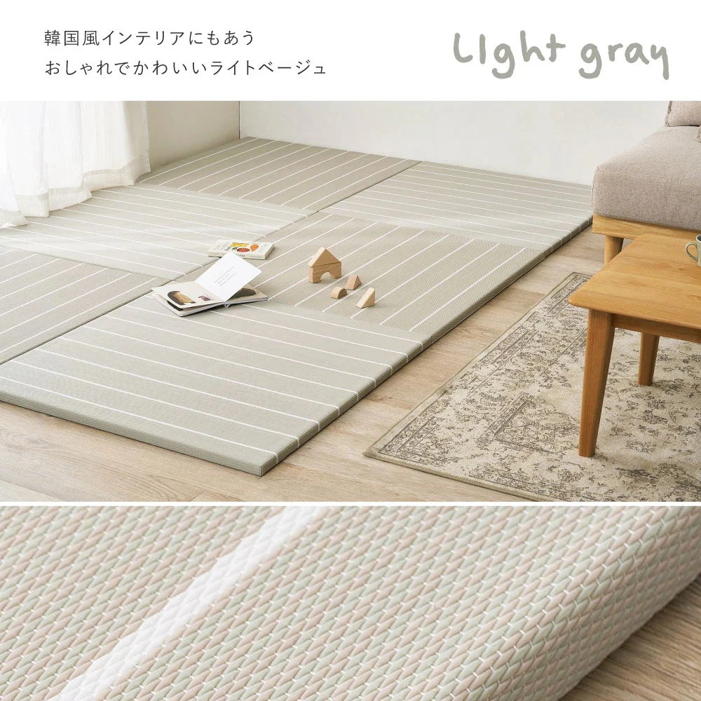 置き畳 9枚セット ライン入り 82×82cm パステルカラー 耐水 軽量 キッズスペース 小上がり