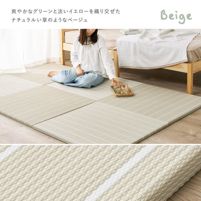置き畳 ライン入り 12枚セット （1枚あたり82×82cm） パステルカラー 耐水 キッズスペース 軽量 オールシーズン