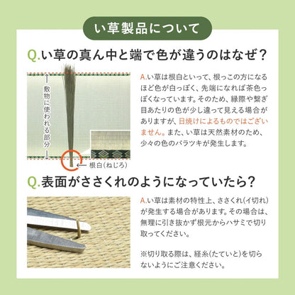 置き畳 ストライプ柄 6枚セット （1枚あたり82×82cm） い草100% キッズスペース 和モダン 断熱 防音 小上がり 抗菌防臭