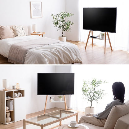 棚付き テレビスタンド 32-65インチ対応 シンプルモダン 取付可否-要確認 スマートスタンド
