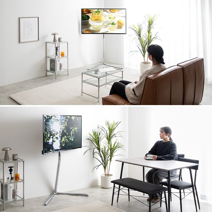 Elsie テレビスタンド ／高さ調節＆スイング機能付き 32～65型対応 スタイリッシュデザイン