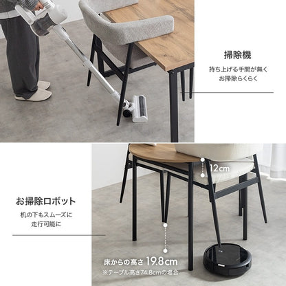 ダイニングチェア 2脚セット 肘付き スチール脚 ハンギング機能付き 食卓椅子 おしゃれ 北欧