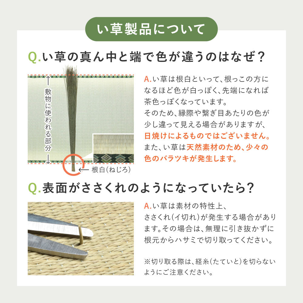 い草ラグ 180×180cm グラデーション 2畳 和モダン 天然素材 湿度調整 抗菌防臭 夏 冷感