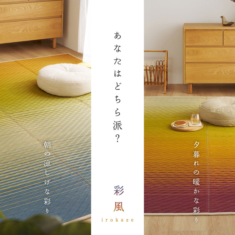 い草ラグ 180×240cm グラデーション 3畳 和モダン 天然素材 湿度調整 抗菌防臭 夏 冷感
