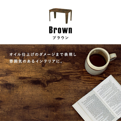 折れ脚テーブル 60×40cm コンパクト 角無し安全 スリム収納