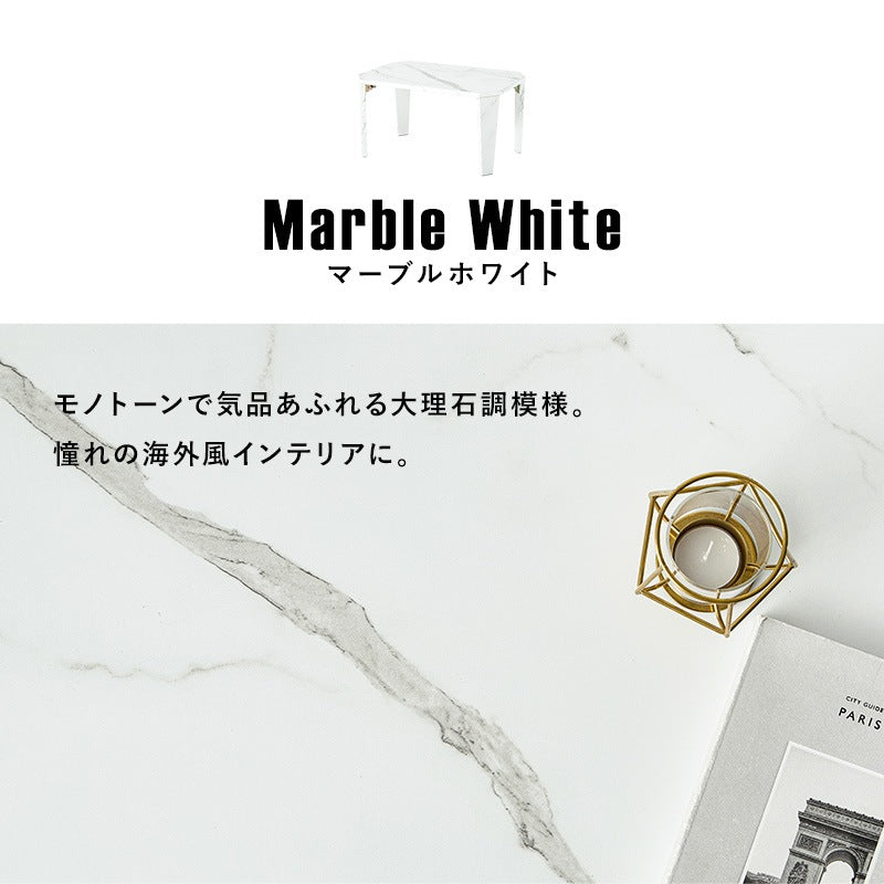 折れ脚テーブル 60×40cm コンパクト 角無し安全 スリム収納
