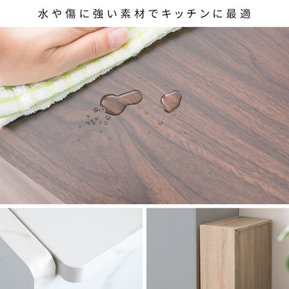ふた付き スタイリッシュ 木製キッチンペール ごみ箱 45L ダストボックス