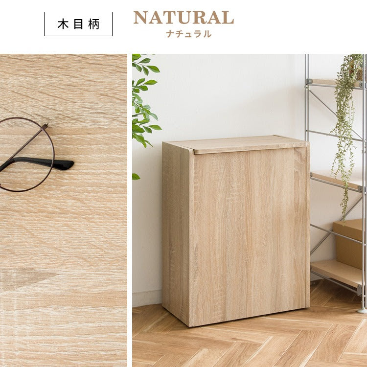 ふた付き スタイリッシュ 木製キッチンペール ごみ箱 45L ダストボックス