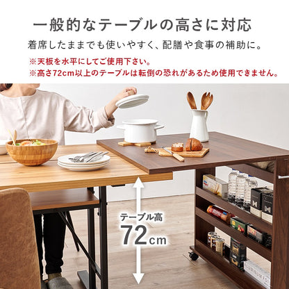 拡張テーブル 2タイプ 補助テーブル 来客用テーブル 作業台 キッチンワゴン 収納 ストッカー