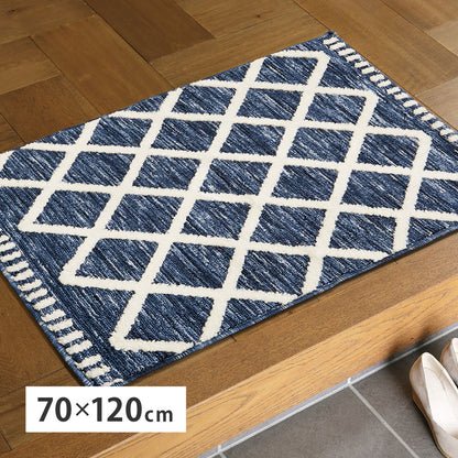 玄関マット シェニール 約70×120cm 大判 高級感 ナチュラル おしゃれ 洗える ふわふわ