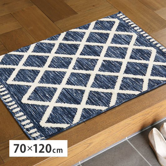 玄関マット シェニール 約70×120cm 大判 高級感 ナチュラル おしゃれ 洗える ふわふわ