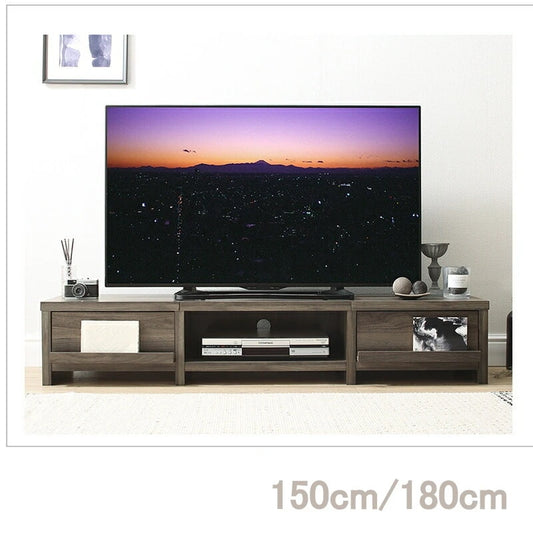 テレビ台 テレビボード 壁寄せ ローボード 幅150cm／180cm 高さ28cm 両サイド引き出し収納