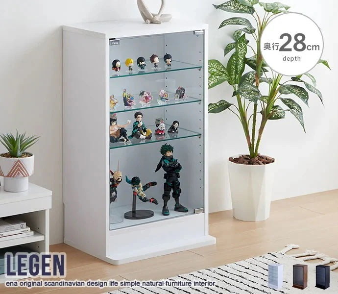 ディスプレイラック 幅46cm コレクションケース 収納 シンプルフラットデザイン 陳列 ガラス扉