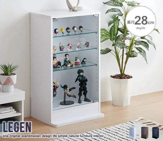 ディスプレイラック 幅46cm コレクションケース 収納 シンプルフラットデザイン 陳列 ガラス扉